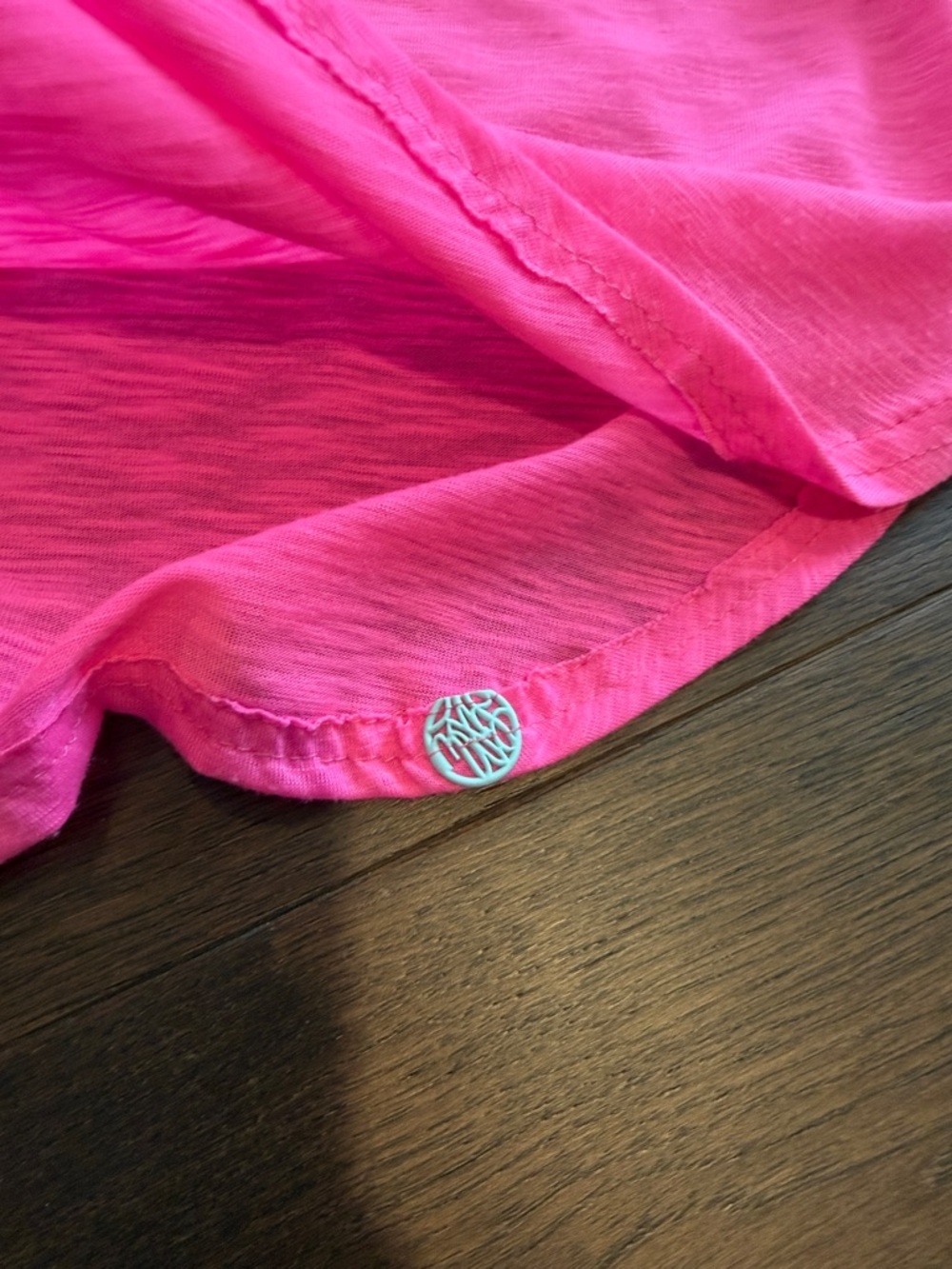 Lilly Pulitzer Racerback Lucletic Tank Top Bright Pink Medium - C40-021 - Picture 5 of 5